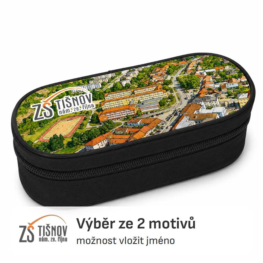 ZŠ TIŠNOV pouzdro na tužky malé černé