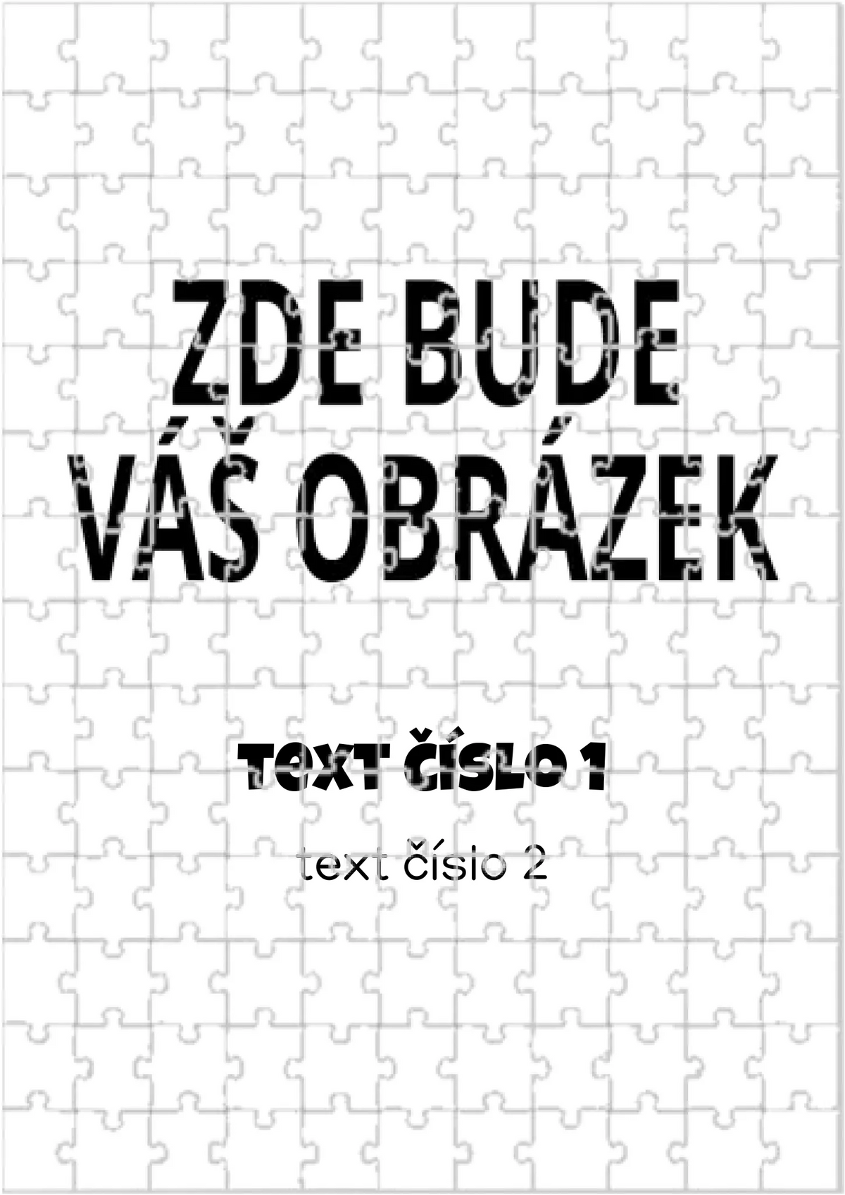 Puzzle A4 s vaším motivem/fotkou Puzzle A4 bílá na výšku