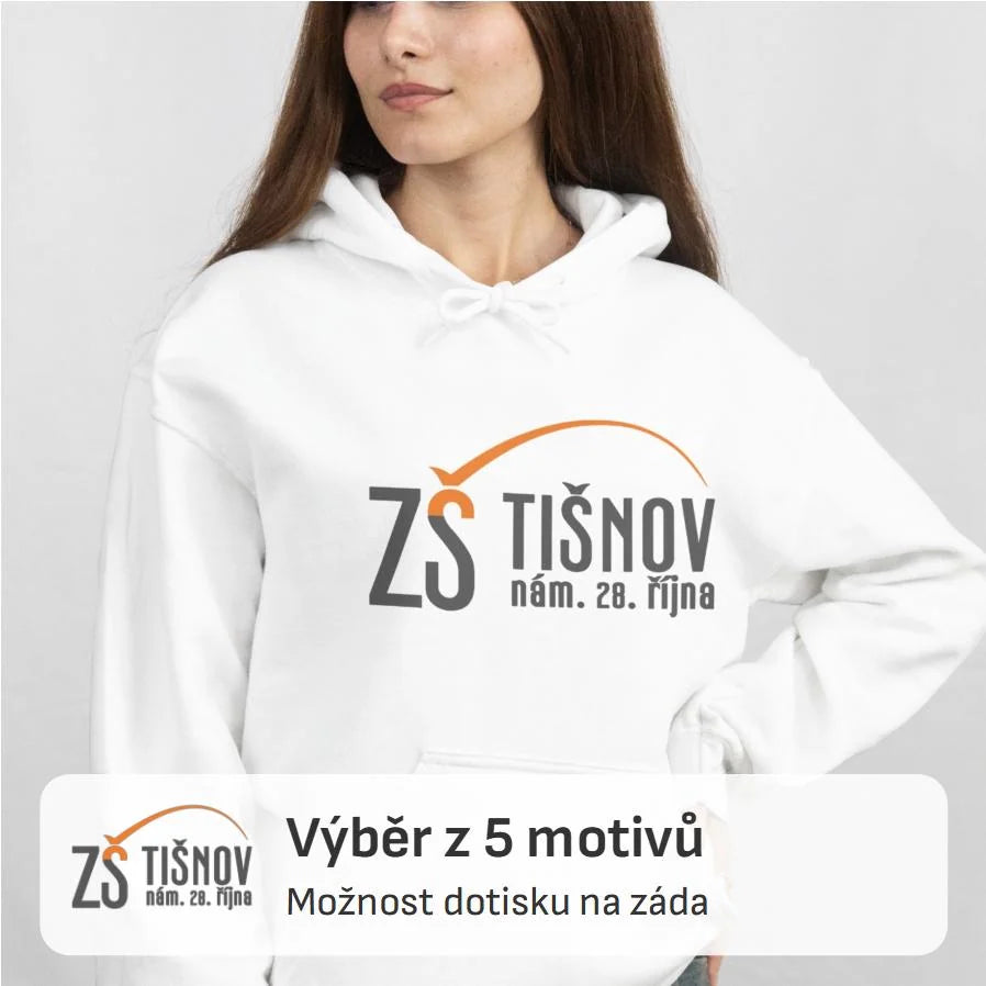 ZŠ Tišnov dámská mikina s kapucí