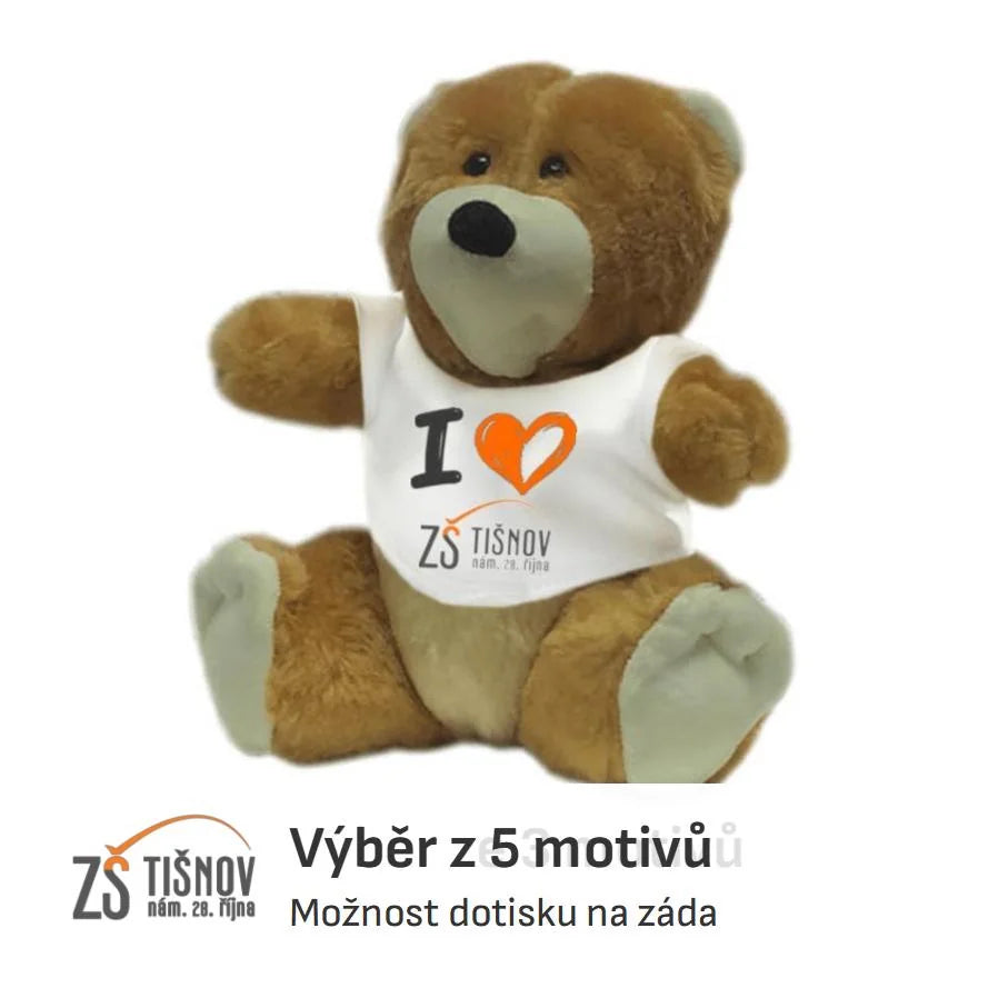 ZŠ TIŠNOV plyšový medvídek v tričku