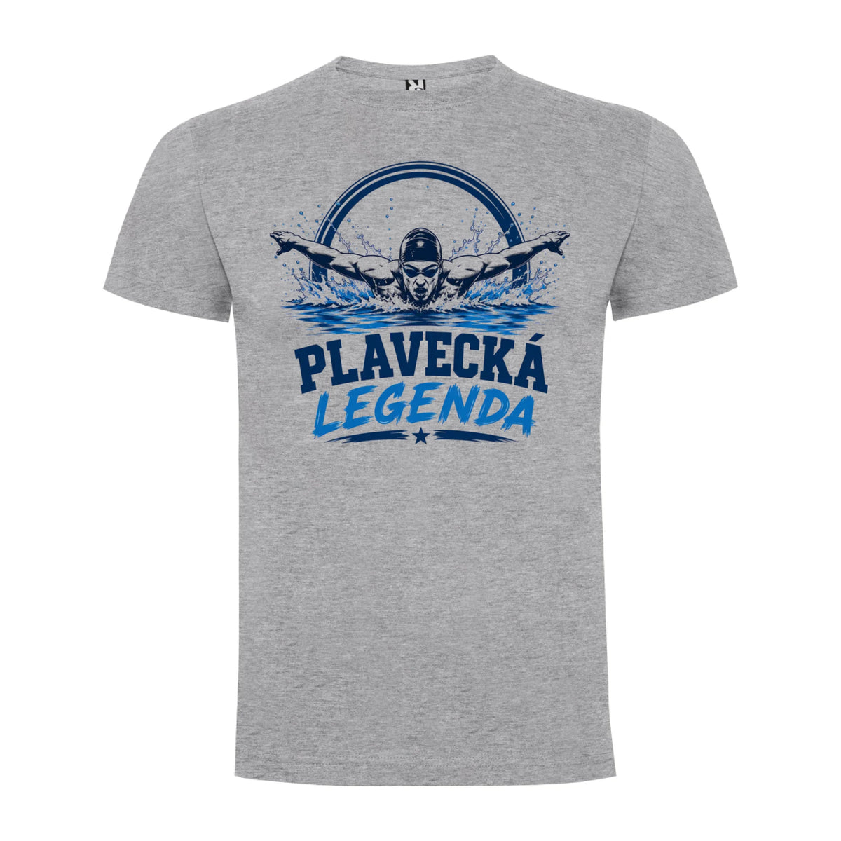 PÁNSKÉ TRIČKO PLAVECKÁ LEGENDA s možností dotisku jména, čísla, obrázku jen motiv dopředu Melír