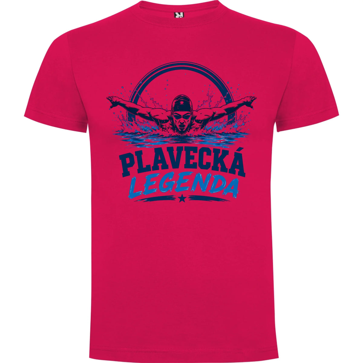 PÁNSKÉ TRIČKO PLAVECKÁ LEGENDA s možností dotisku jména, čísla, obrázku jen motiv dopředu Růže