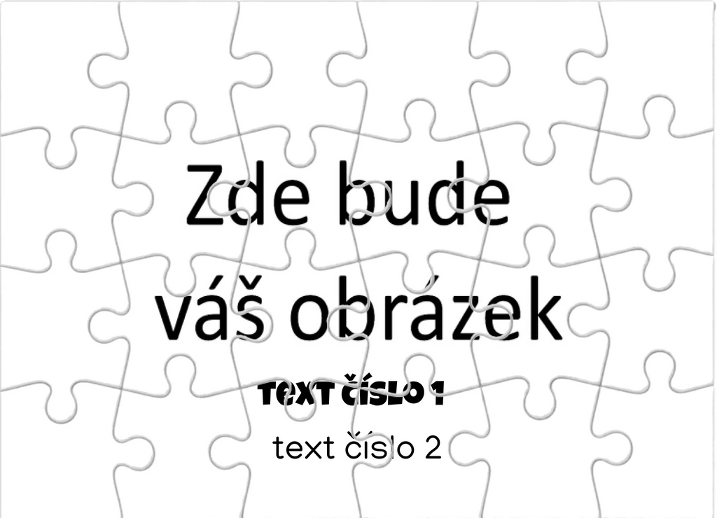 Puzzle 18x13 s vaším motivem/fotkou Puzzle A5 bílá na šířku