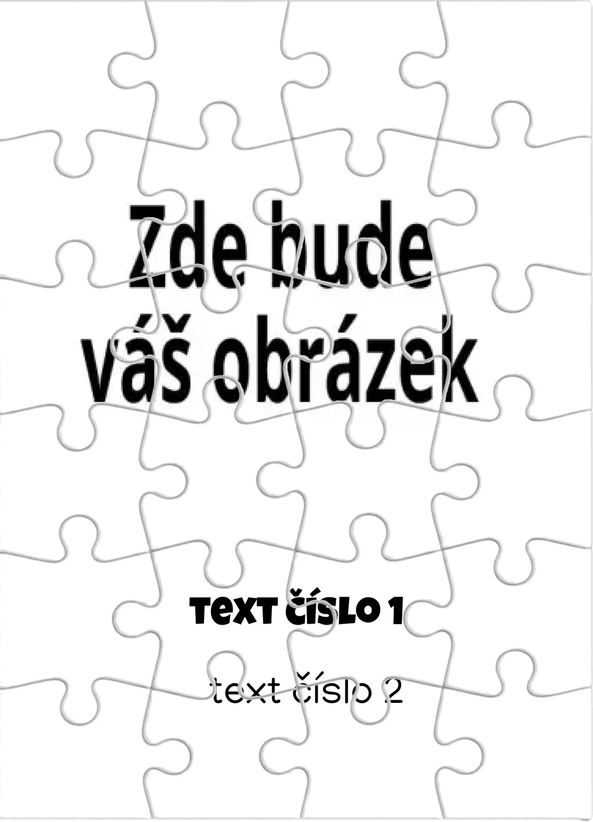 Puzzle 18x13 s vaším motivem/fotkou Puzzle A5 bílá na výšku