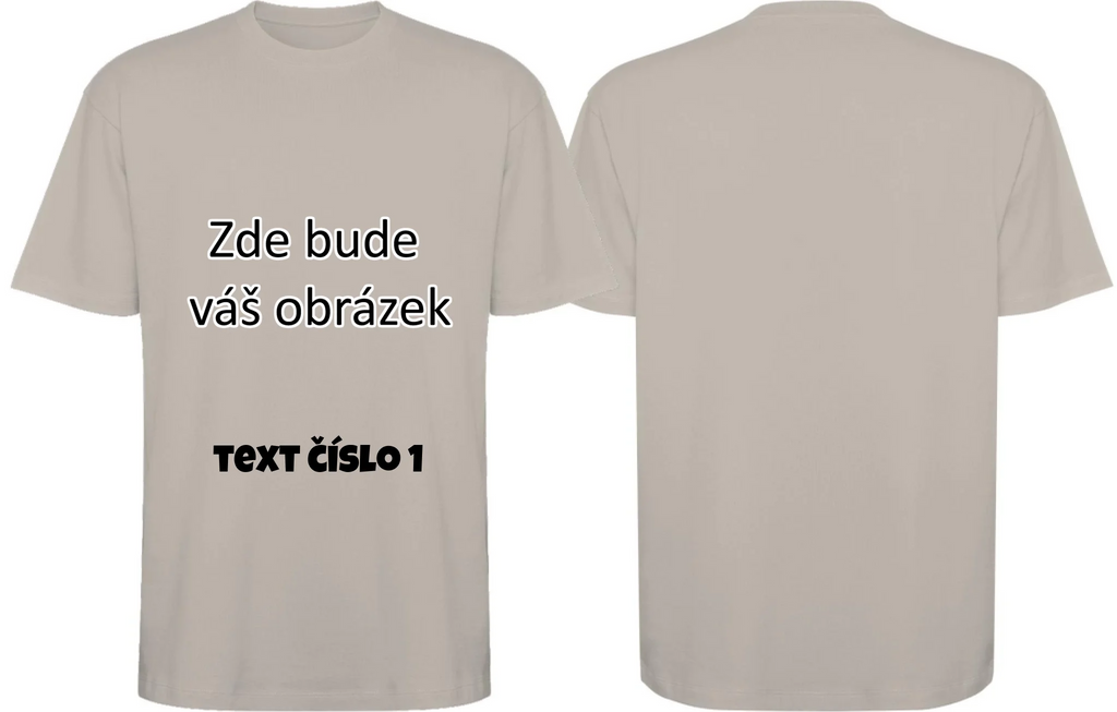 TIRČKO UNISEX OVERSIZE krátký rukáv s vaším motivem/fotkou