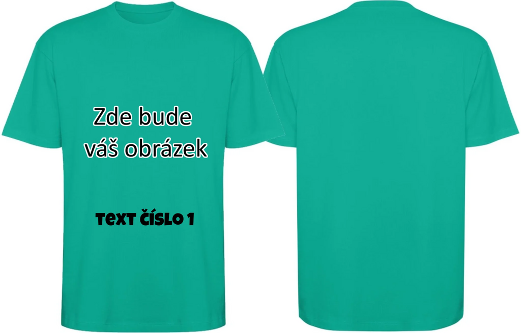 TIRČKO UNISEX OVERSIZE krátký rukáv s vaším motivem/fotkou
