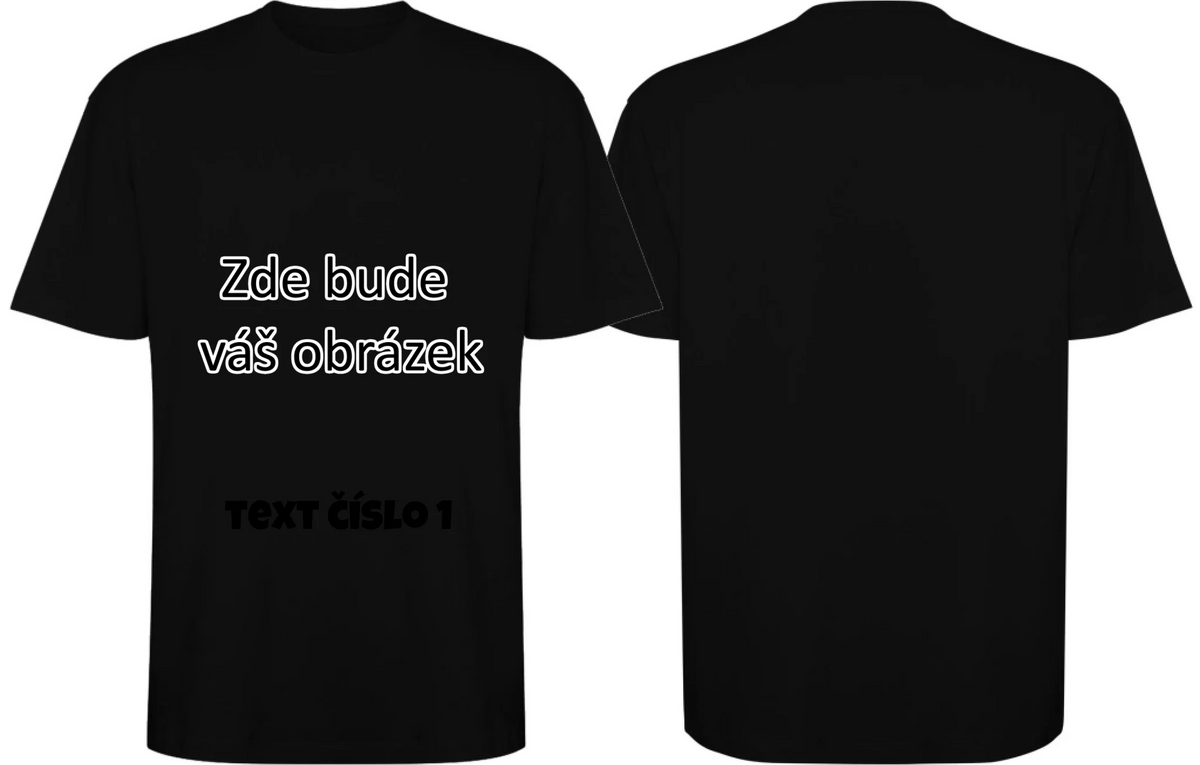TIRČKO UNISEX OVERSIZE krátký rukáv s vaším motivem/fotkou