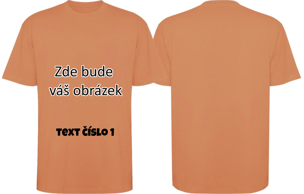 TIRČKO UNISEX OVERSIZE krátký rukáv s vaším motivem/fotkou