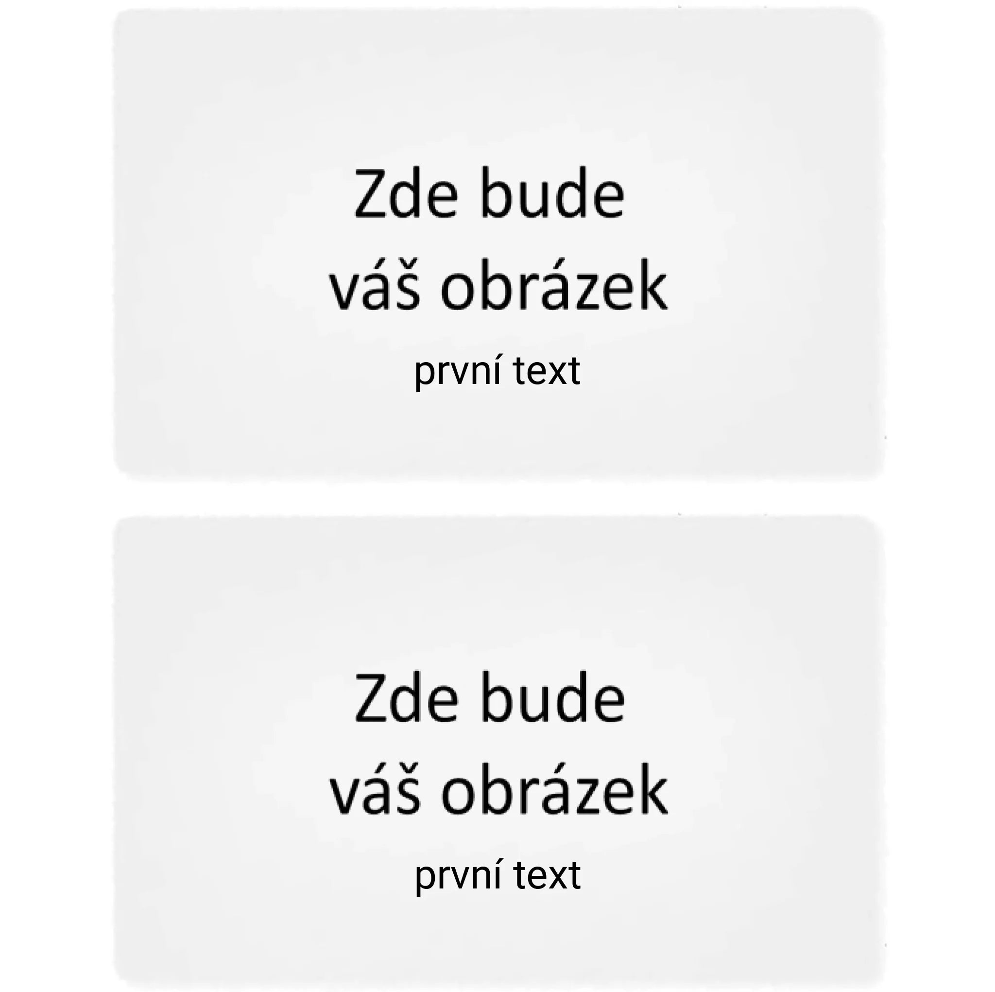 VIZITKA KOVOVÁ s vaším motivem/fotkou Kovová vizitka bílá 85x55 mm